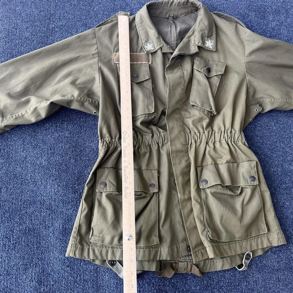 Vintage Military Field Jacket Mens Medium Large‎ OD Green Paratrooper Smock
